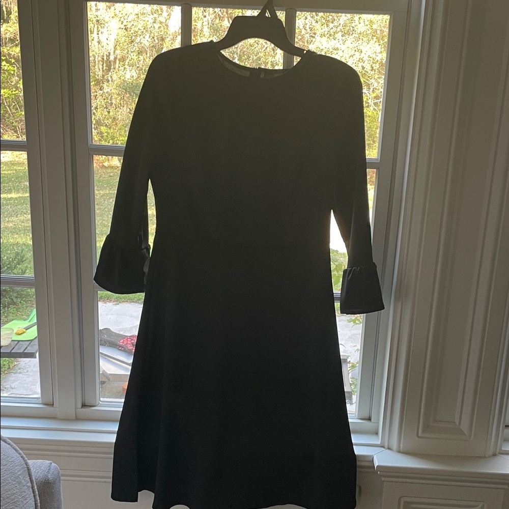 Chic Long Sleeve Black Dress